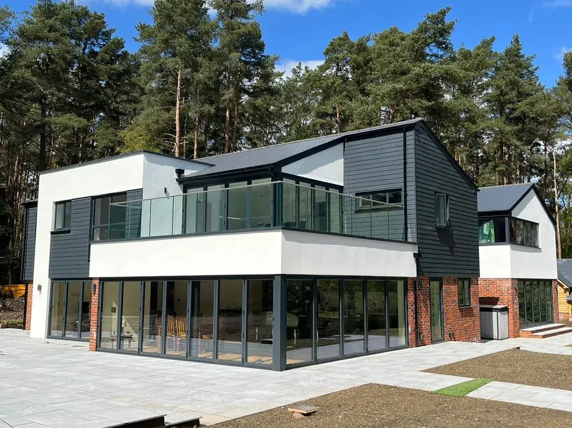 Aluminium Bifolds, Windows & Origin Front Door for New Build in Crowthorne